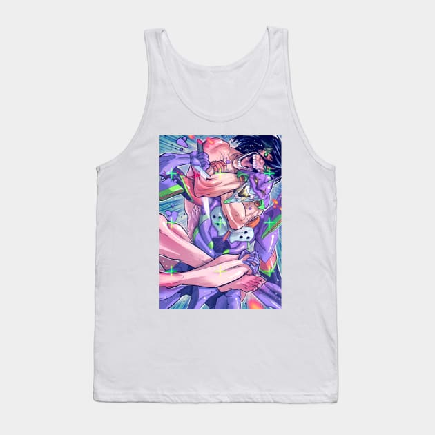 Eva vs Titan Tank Top by dracoimagem